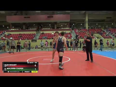 195 Lbs Semifinal - Alex Bogart, MO Vs D. Benjamin Cooper, MO 3ece