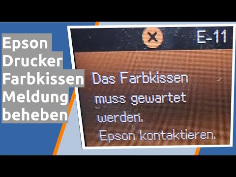 Epson Drucker Fehlermeldung Das Farbkissen muss gewechselt werden. Epson kontaktieren.