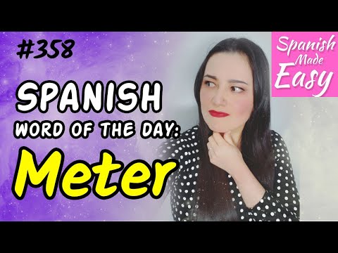 METER | Spanish Word of the Day #358