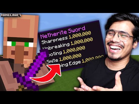 Minecraft, But Villagers Trade 1,000,000 Enchants !!