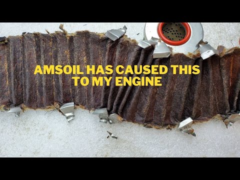 AMSOIL WILL CAUSE THIS TO HAPPEN TO YOUR ENGINE AND FILTER, HIGH DETERGENT OIL, AMSOIL OIL  LOW WEAR