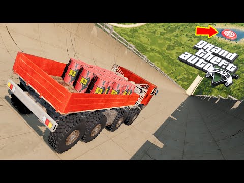 GTA V Ramp High speed freaky jumps #77 - Beamng Drive