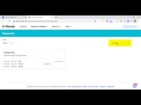 Iready Reassigning The Diagnostic