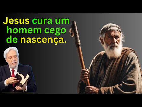 Jesus heals a man born blind.