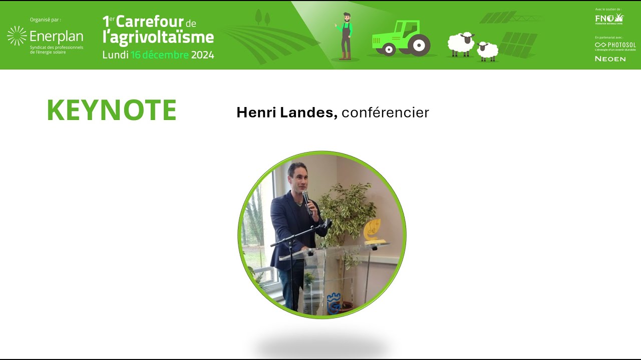 Enerplan Agrivoltaïsme 04 Keynote   Henri Landes