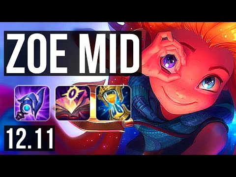 ZOE vs AZIR (MID) | 13/1/17, 2.0M mastery, Rank 7 Zoe, Legendary, 600+ games | KR Challenger | 12.11