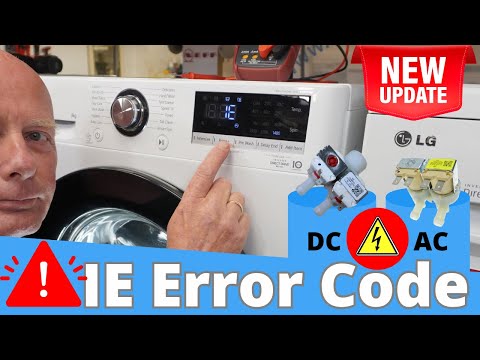 LG washing machine IE or 1E Error code, Washer not filling in allocated period of time.