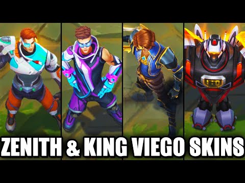All New Zenith Games Skins Lee Sin Jayce Blitzcrank & King Viego Skins Spotlight League of  Legends