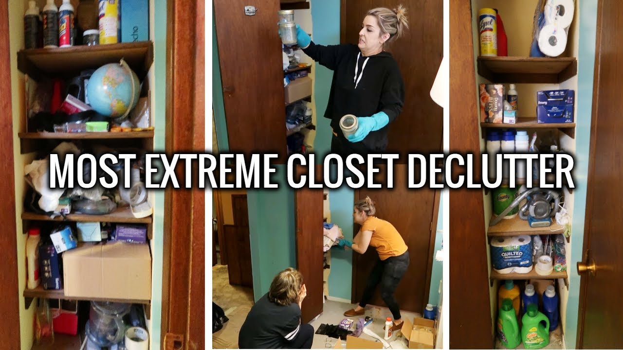Most Extreme Closet Declutter | Decluttering Years of Stuff! | Declutter With Me in Real-Time!