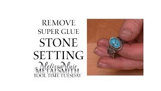 Super Glue Removal In Turquoise Ring - Tool Time Tuesday