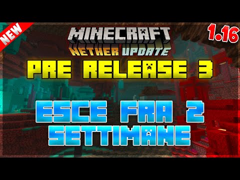 LA 1.16 ESCE FRA 2 SETTIMANE!!! MANCA POCO! Minecraft ITA Snapshot 1.16-pre3
