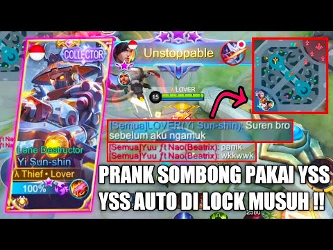 PRANK SOMBONG PAKAI YSS AUTO DI LOCK DAN HAMPIR KALAH WKWK - MOBILE LEGENDS