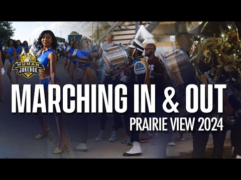 Southern University Human Jukebox | Marching In & Out | Prairie View 2024