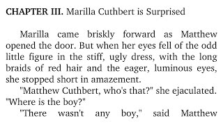 CHAPTER III. Marilla Cuthbert is Surprised | Anne of Green Gables