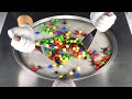 ASMR M M S Ice Cream Rolls Colorful Spectacle Of Different M And M Flavors Crispy Mini Mms