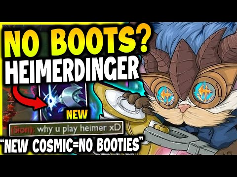 NEW COSMIC DRIVE Heimerdinger means NO BOOTS in Toplane Season 11?! - League of Legends