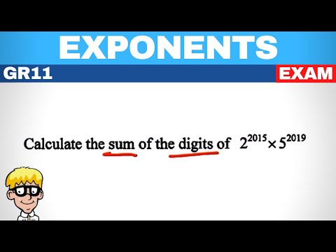 Exponents Grade 11 Exam Question