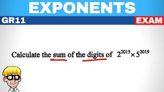 Exponents Grade 11 Exam Question