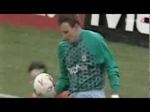 CONTROVERSIAL GOAL: Gary Crosby v Man City