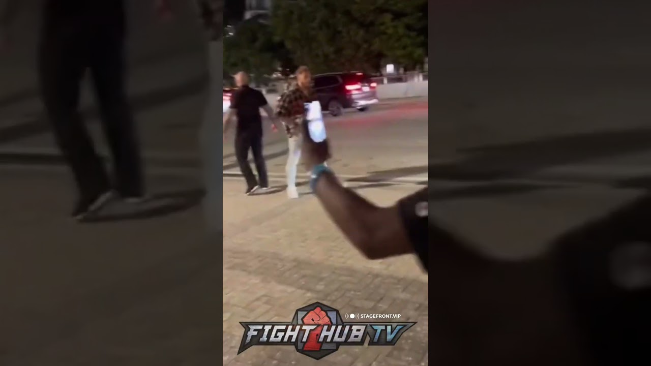 JAKE PAUL TERRIFIED OF FLOYD MAYWEATHER AFTER HE RUNS UP ON HIM IN MIAMI!