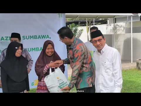 Penunaian Zakat Bupati Sumbawa dan Pendistribusian 1000 Paket Sembako Ramadhan BAZNAS