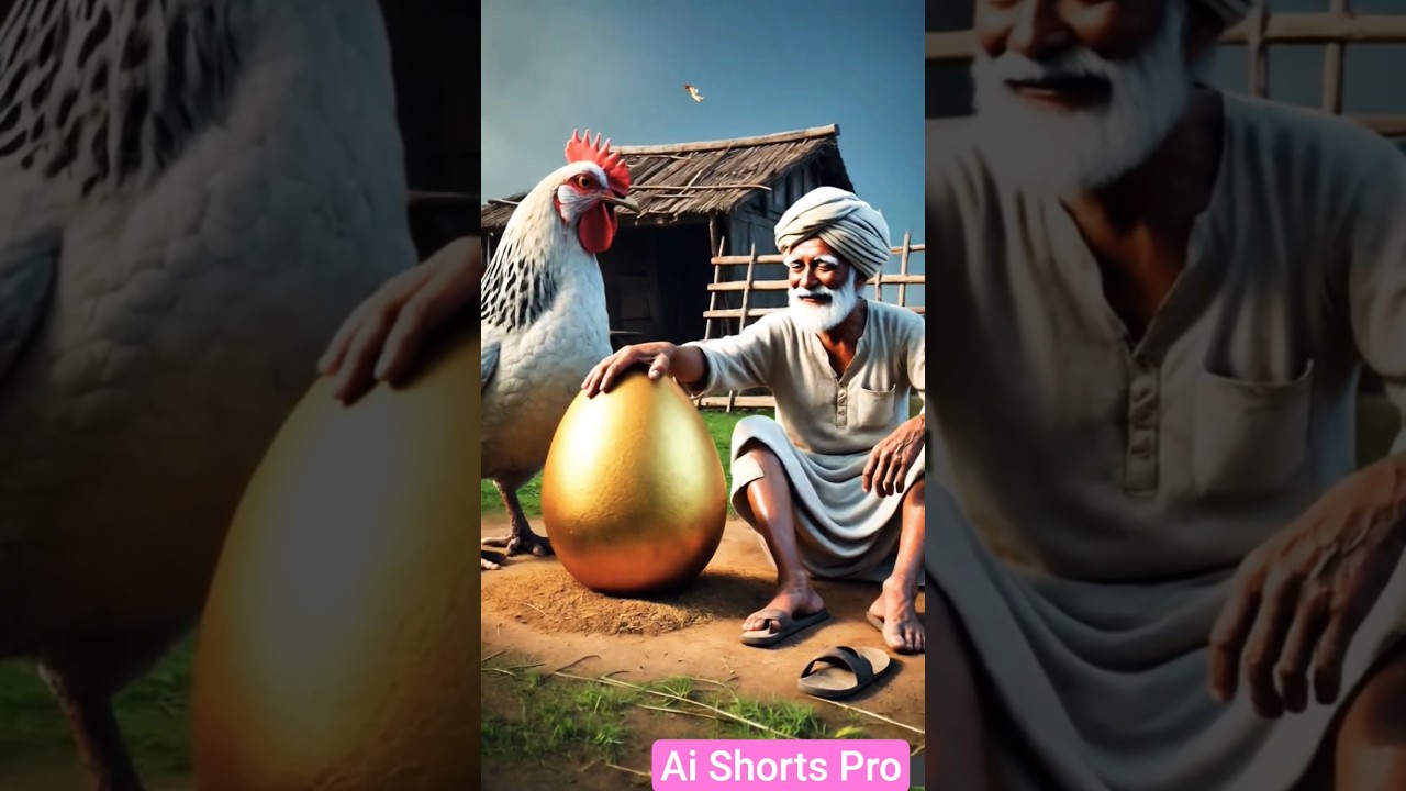 The Greedy Farmer & The Golden Egg 🐔💰 | Hindi Moral Story #shorts #ai #viralshorts #trending #usa