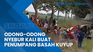Viral Odong odong di Bekasi Nyebur ke Kali Irigasi Bekasi, Penumpang Ibu ibu hingga Anak Basah Kuyup