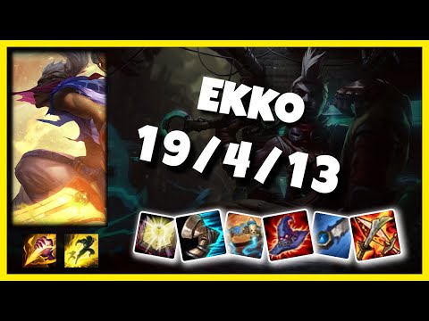 Korean Challenger Ekko Jungle (19/4/13) Gameplay Replay - Patch 10.16