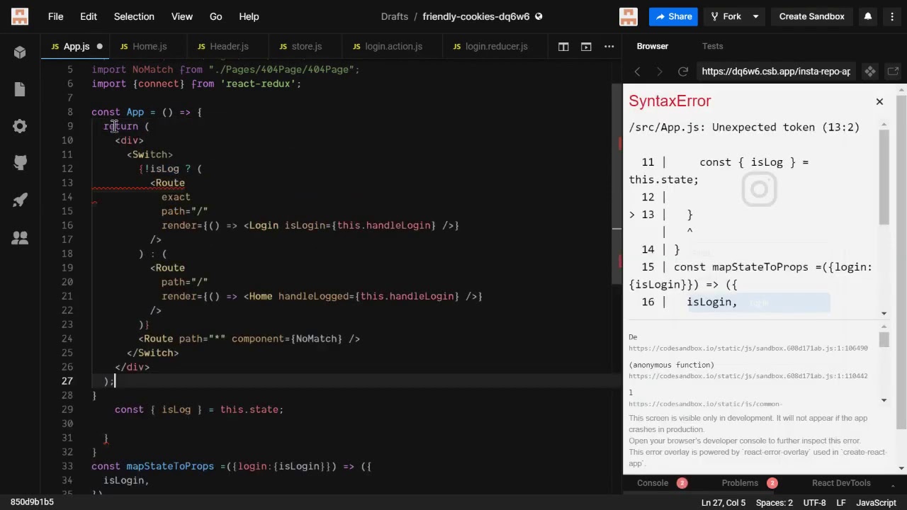 React Tutorial 32 - React + Redux -  Login Tutorial