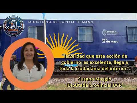 Tren sanitario 25 de mayo finalizo en Hermoso Campo(Susana Maggio - Diputada Provincial UCR)