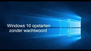 Windows 10 - inloggen zonder wachtwoord