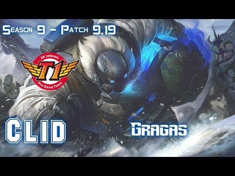 SKT T1 Clid GRAGAS vs LEE SIN Jungle - Patch 9.19 KR Ranked