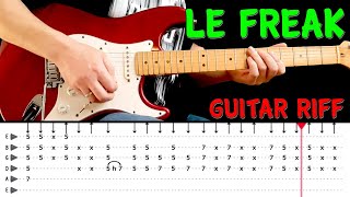 LE FREAK - Main guitar riff with tabs (fast & slow + extra slow & backing practise tracks) - Chic