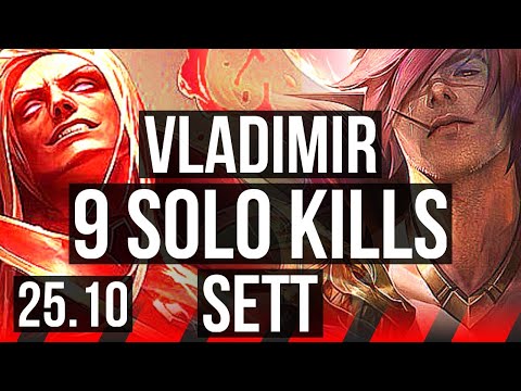 VLADIMIR vs SETT (TOP) | 15/1/3, 9 solo kills, Legendary | EUW Diamond | 25.10