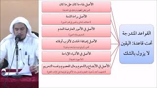 صورة القواعد الفقهية (مقسم) 27 - التأهيل الفقهي - عامر بهجت (الأشياء التي الأصل فيها التحريم)