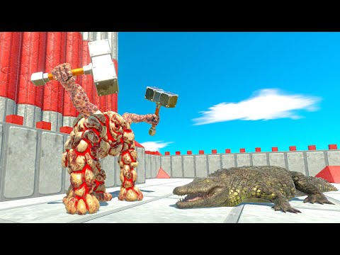 NEW LAVA GOLEM WITH HAMMER HANDS vs EVERY UNIT - Animal Revolt Battle Simulator