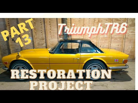 TR6 Restoration Part 13. Fitting Petrol Tank And Spraying The Bonnet