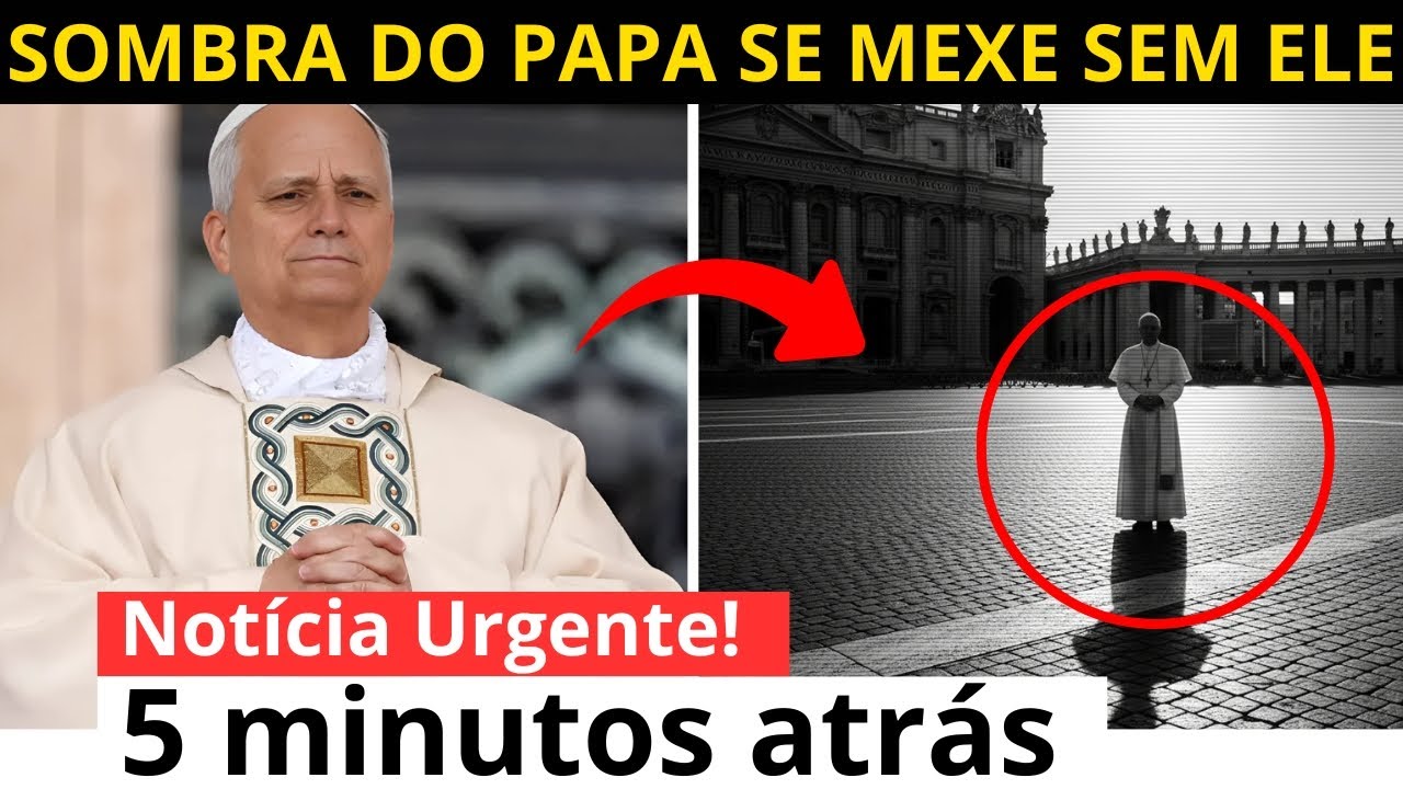 URGENTE! O momento CHOCANTE em que a sombra do Papa Leão 14 se moveu sem ele