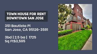Town House for Rent Downtown San Jose