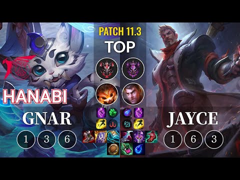 TLN Hanabi Gnar vs Jayce Top - KR Patch 11.3