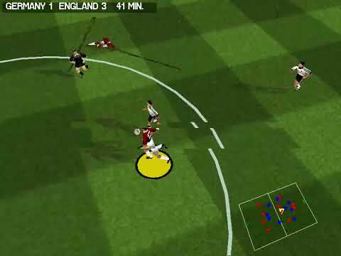 actua soccer2 OLD PC Game..ENGLAND:GERMANY. Friendly MATCH.