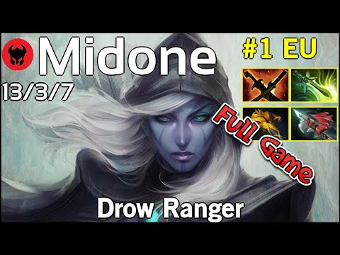 Midone [Secret] plays Drow Ranger!!! Dota 2 Full Game 7.21