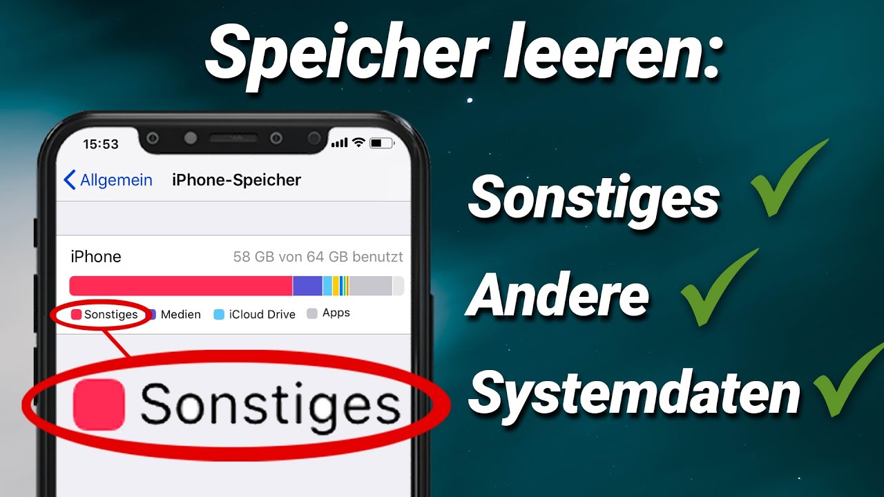 iPhone Speicher voll? iPhone Speicher leeren und SYSTEM, ANDERE & SONSTIGES Speicher löschen!