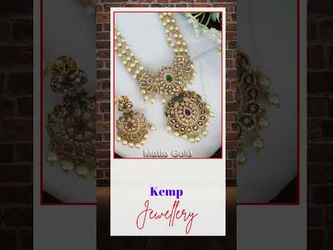 Kemp Jewelry Matte Gold Polish Long Kemp Pendant Set