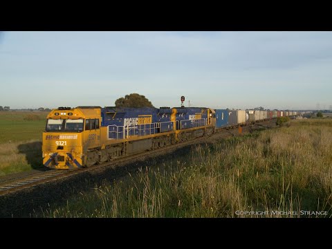 5AM5 Container Train With 9321 & 9323 - PoathTV Australian Railways