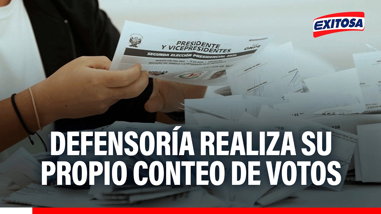 🔴🔵 Defensoría realiza su propio conteo de votos de la Segunda Vuelta: ""Estamos haciendo contraste"