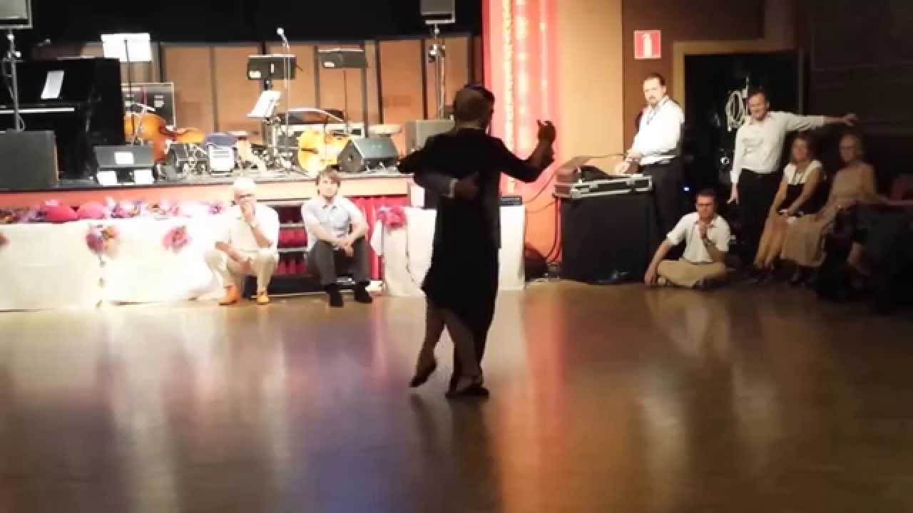Ivan Terrazas and Sara Grdan - Dancing 2/4 tango, argentine Tango (2014-07-26, Tampere Finland)
