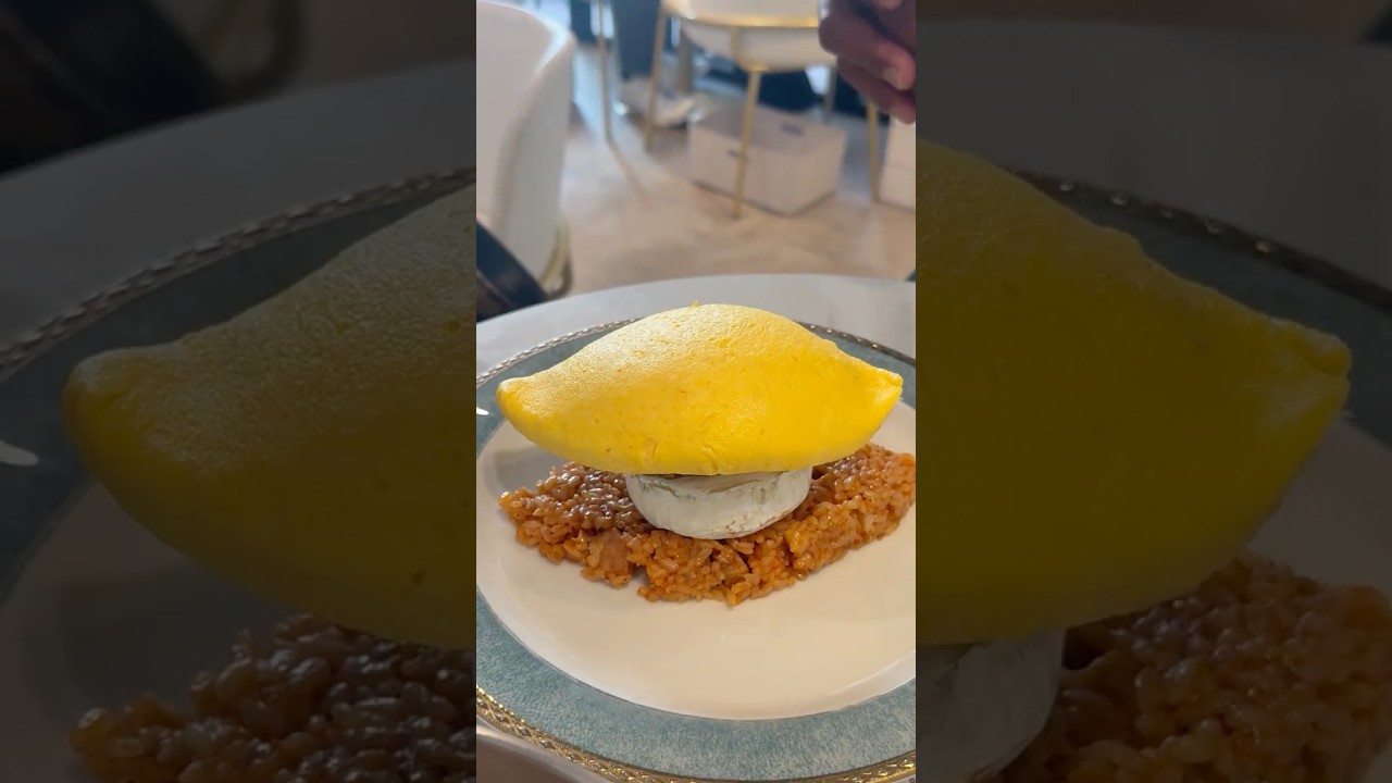 チーズハンバーグオムライス #オムライス