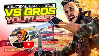 COUTEAU BALISTIQUE VS UN GROS YOUTUBER