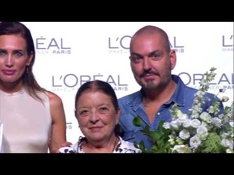 La modelo Marta Ortiz y Juan Duyos premios L'Oréal Paris MBFWM SEP 2016